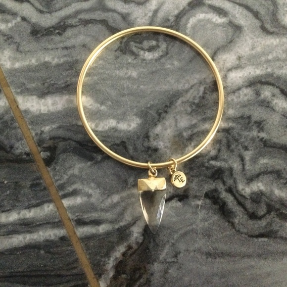 Lenny + Eva Smoky Quartz Arrow Bangle Bracelet - Picture 2 of 3